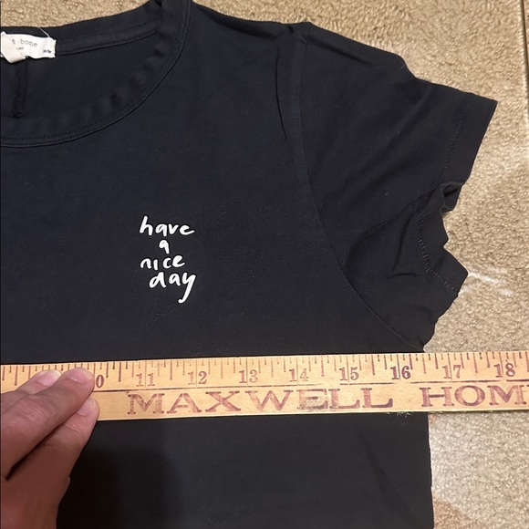 RAG & BONE Have A Nice Day T-Shirt Medium Black - Picture 9 of 9